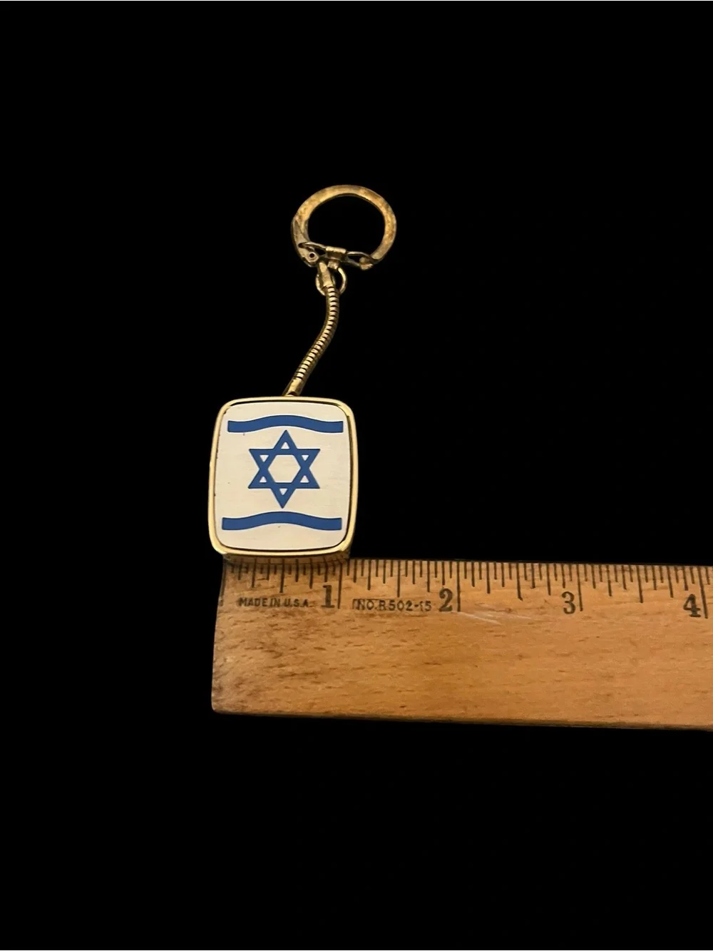 Clover Sankyo Star of David Music Box Keychain Jewish Vintage Israel Collectible